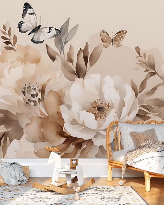 Photo wallpaper, Boho Peonies
