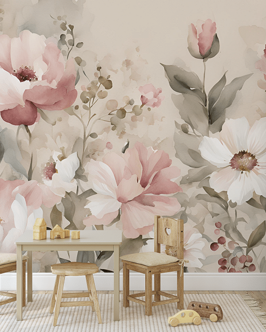 Photo wallpaper, Blooming Flowers