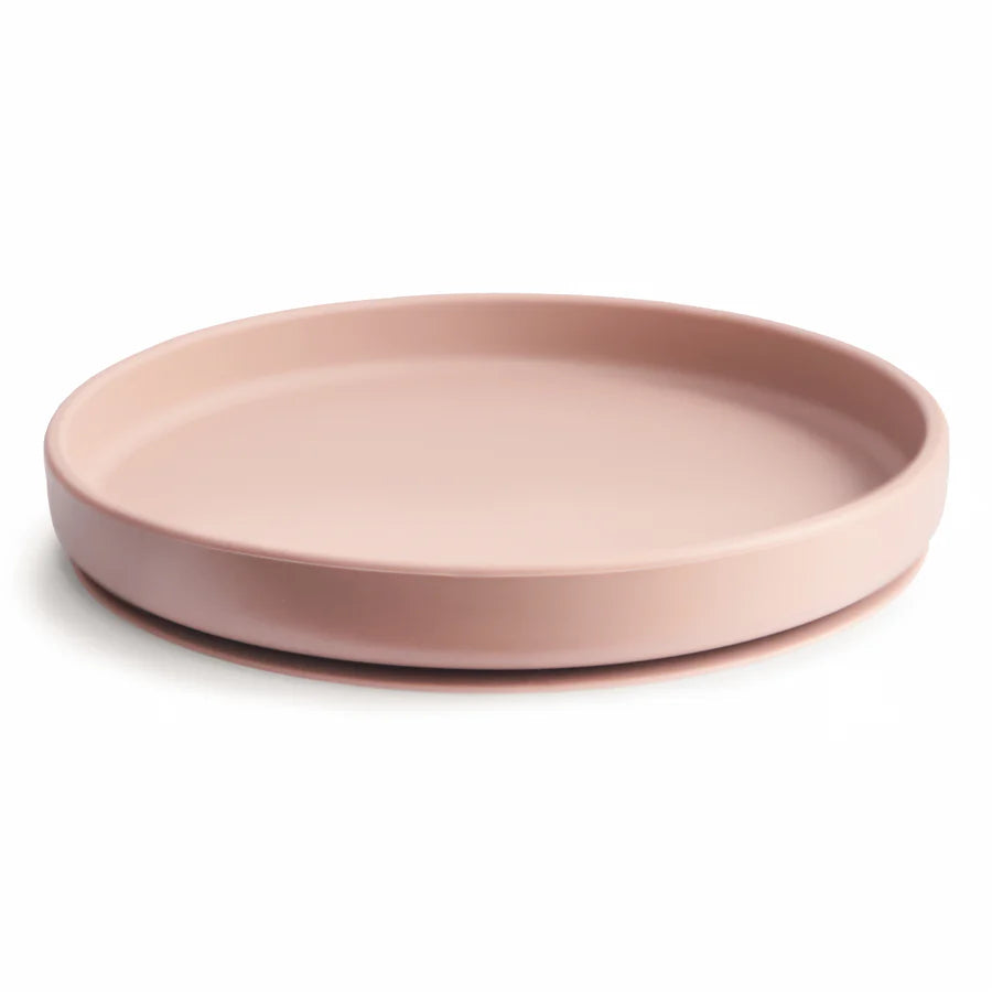 Mushie Silikonilautanen Imukupilla, Classic Blush