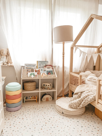Book Nook, Montessori Bookshelf, Latte