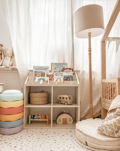 Book Nook, Montessori Bookshelf, Latte