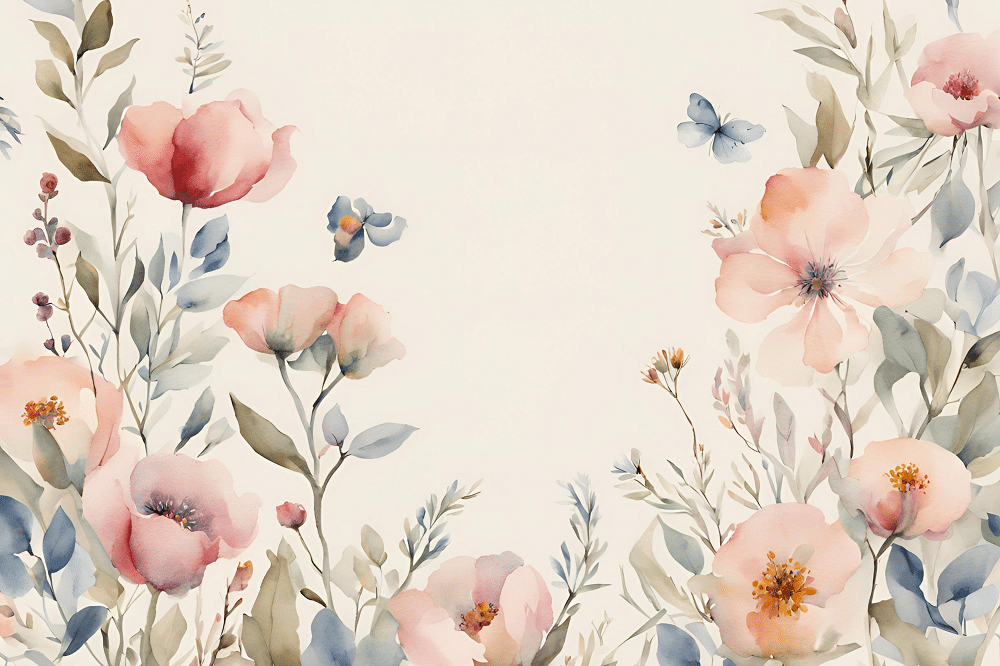 Photo wallpaper, Peach Flowers