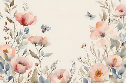 Photo wallpaper, Peach Flowers