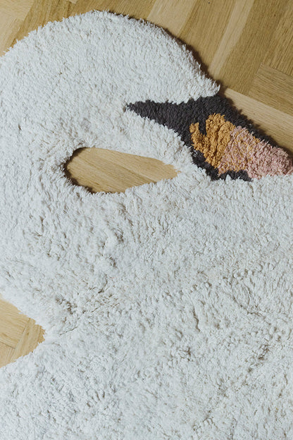 Swan Lake, Washable Rug, Swan