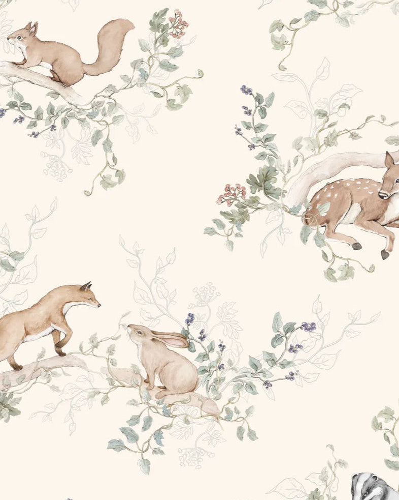 Matuu, Wallpaper, Woodland Whisper Cream