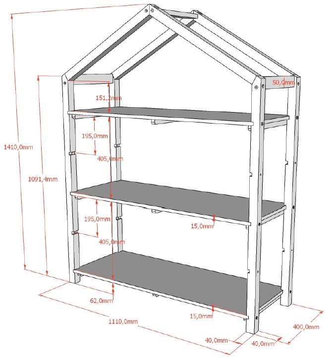 Vipack, Dallas, Shelf, Anthracite
