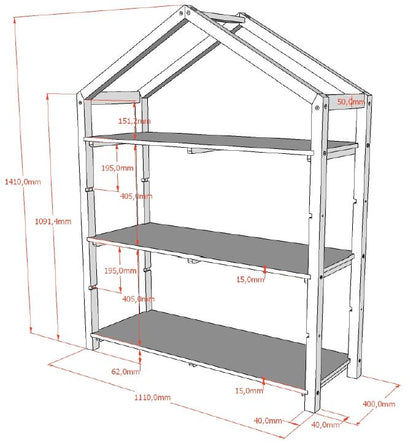 Vipack, Dallas, Shelf, Anthracite