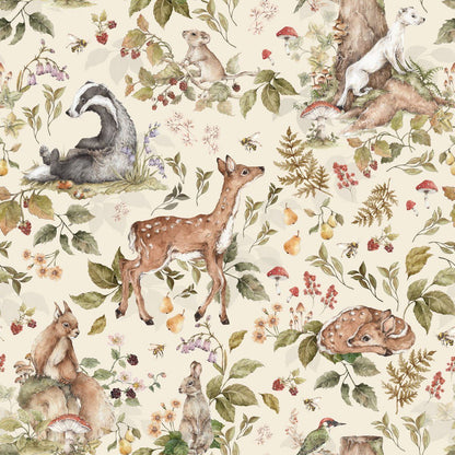 Cute Forest Animals Light, Tapetti