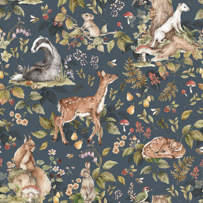 Cute Forest Animals Dark, Tapetti