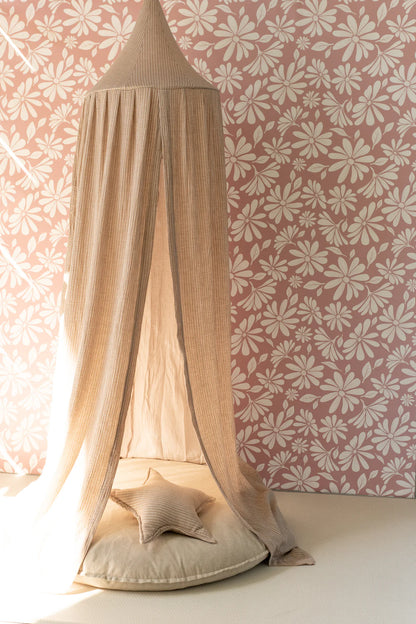 Matuu, Sänghimmel, Beige Randig Muslin