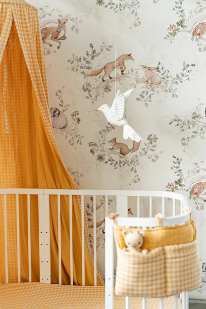 Matuu, Tapetti, Woodland Whisper White