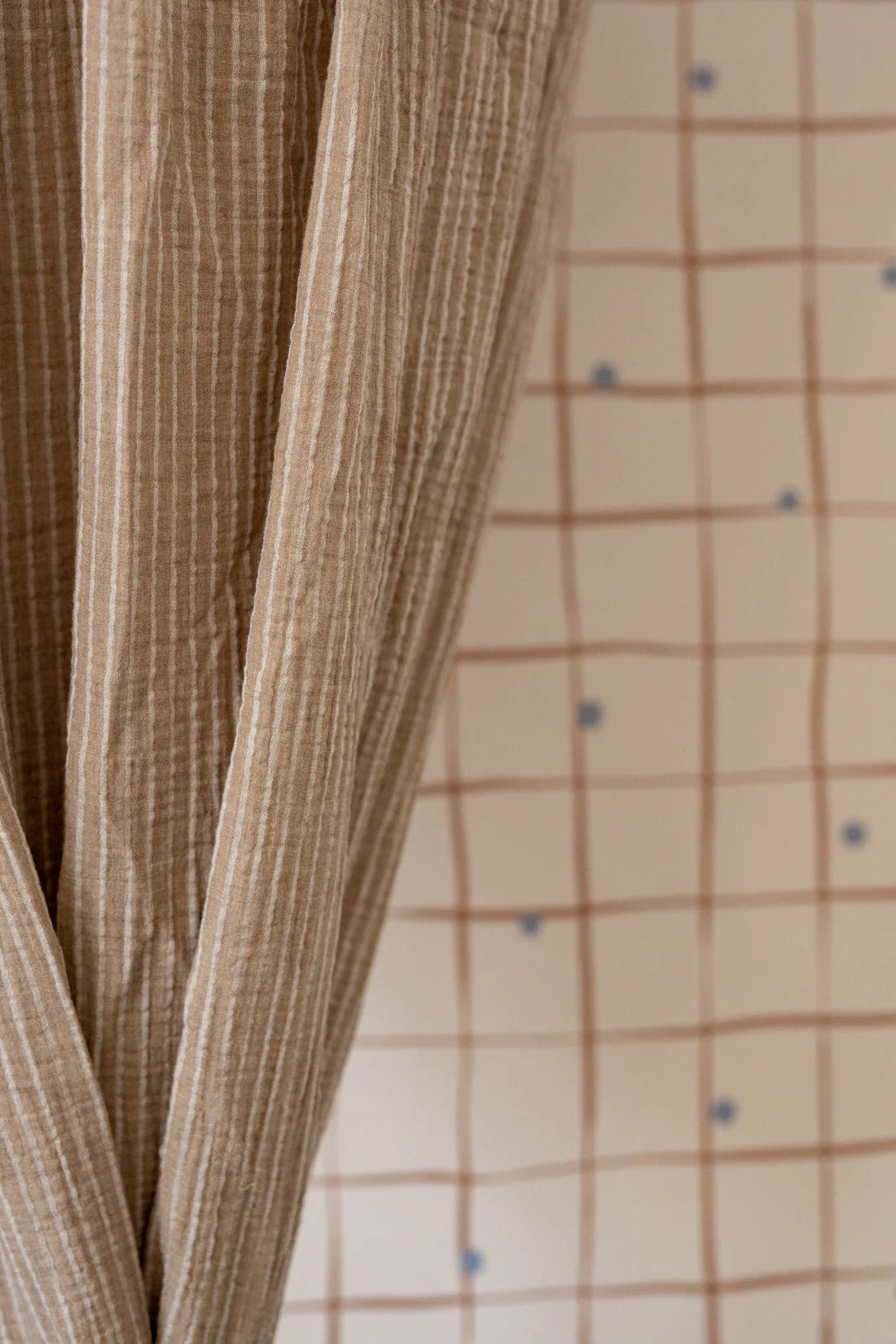 Matuu, Sänghimmel, Beige Randig Muslin