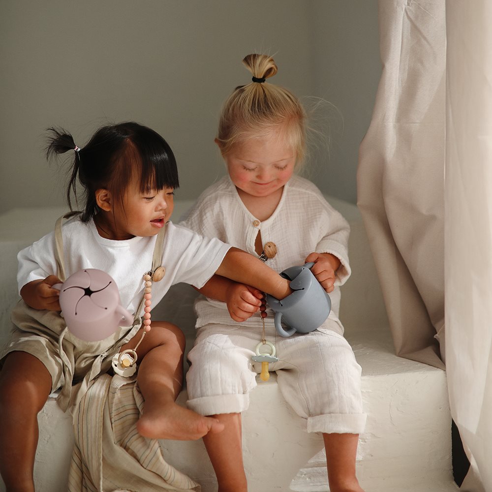 Mushie, Silikoninen Snack Cup, Blush