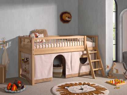 Vipack, Forrest Oak, Half loft bed 90x200cm, Oak