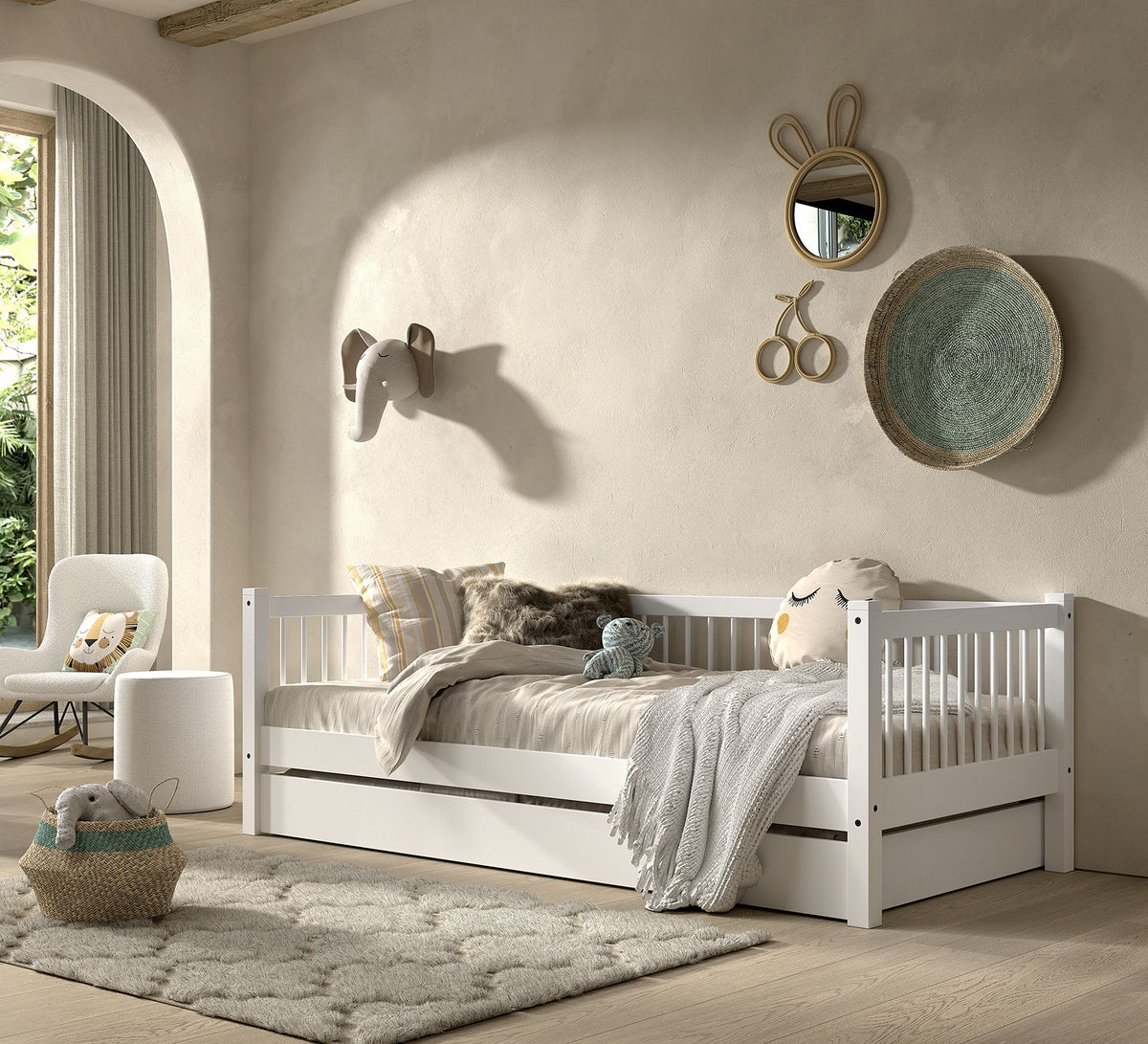 Vipack, Forrest Beech, Bed 90x200cm, White
