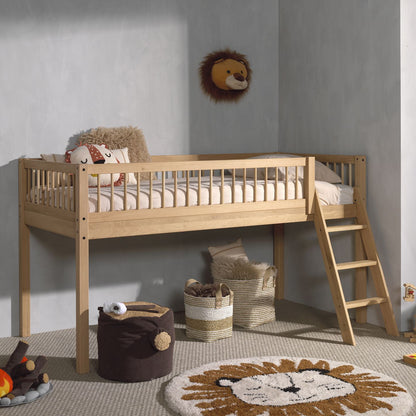 Vipack, Forrest Oak, Half loft bed 90x200cm, Oak