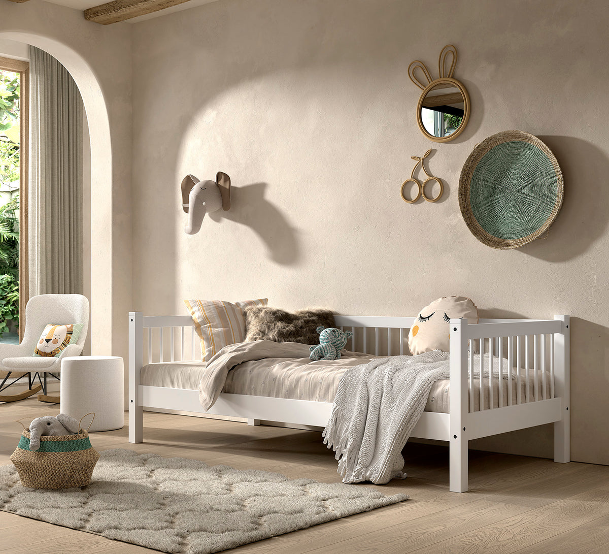 Vipack, Forrest Beech, Bed 90x200cm, White
