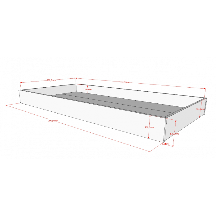 Vipack, Forrest Oak, Våningssäng (Cabriolet) 90x200 cm, Ek