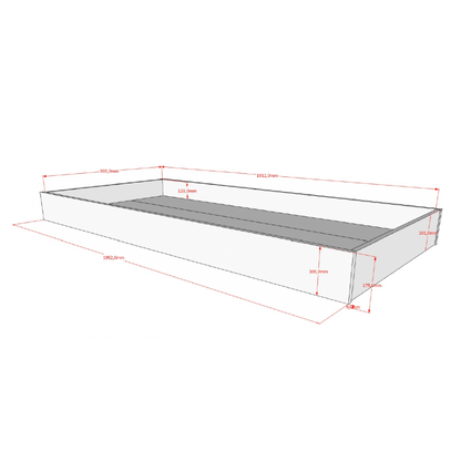 Vipack, Forrest Oak, Våningssäng (Cabriolet) 90x200 cm, Ek