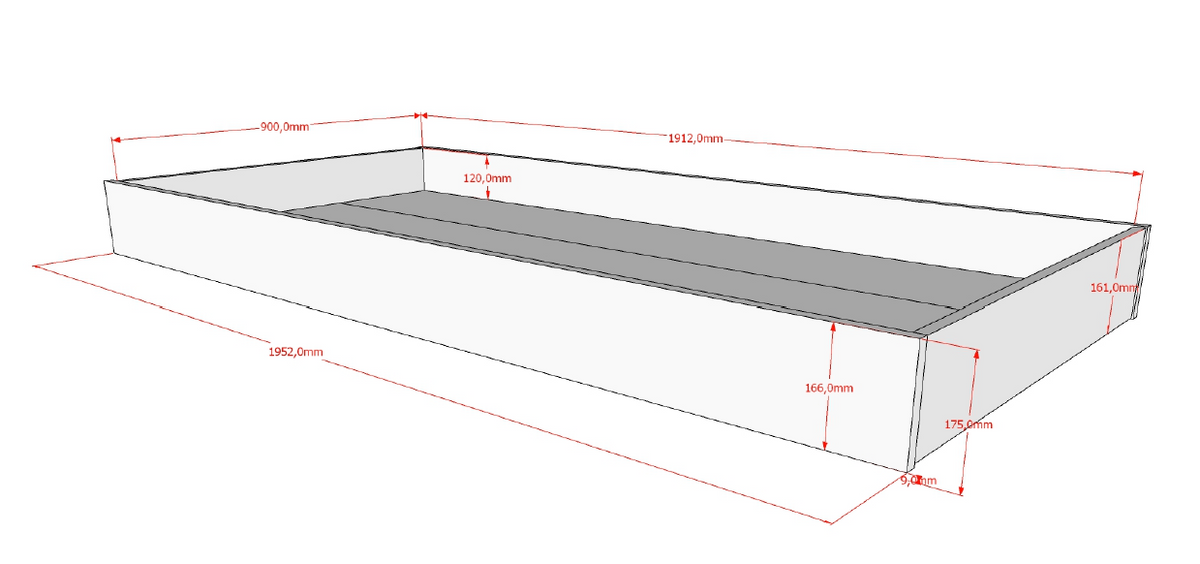 Vipack, Forrest Beech, Bed 90x200cm, White