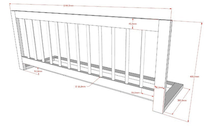 Vipack, Forrest Oak, Våningssäng (Cabriolet) 90x200 cm, Ek