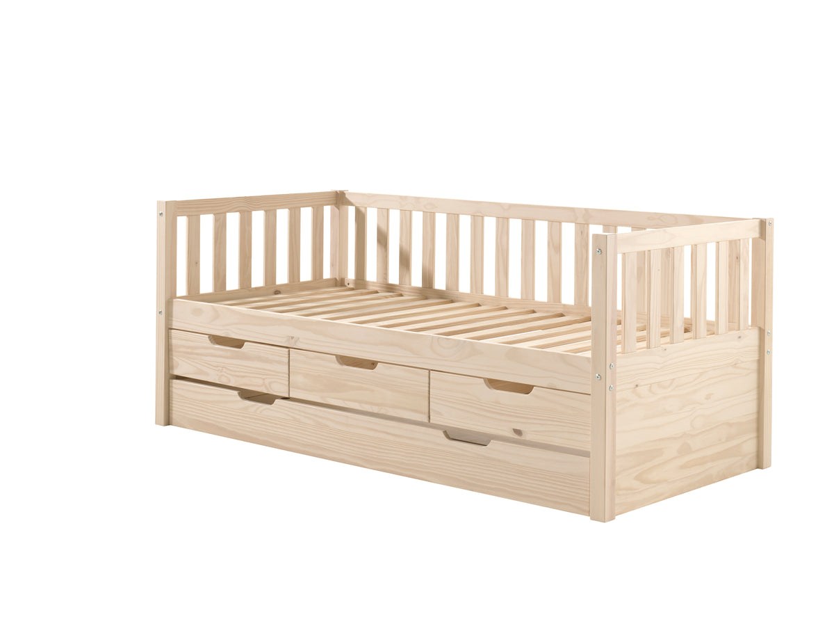 Vipack, Fritz, Bed 90x200cm, Milky Pine