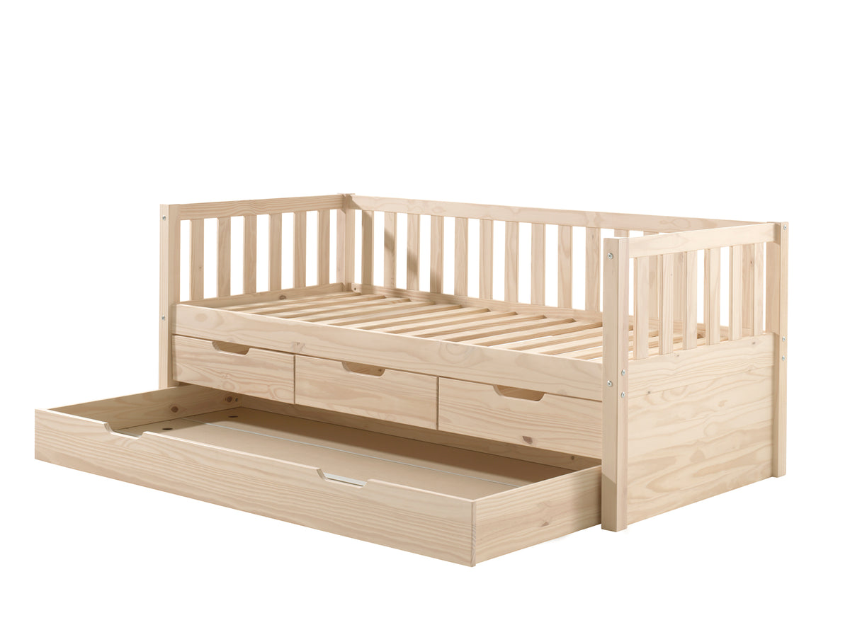 Vipack, Fritz, Bed 90x200cm, Milky Pine