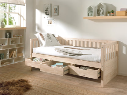 Vipack, Fritz, Bed 90x200cm, Milky Pine