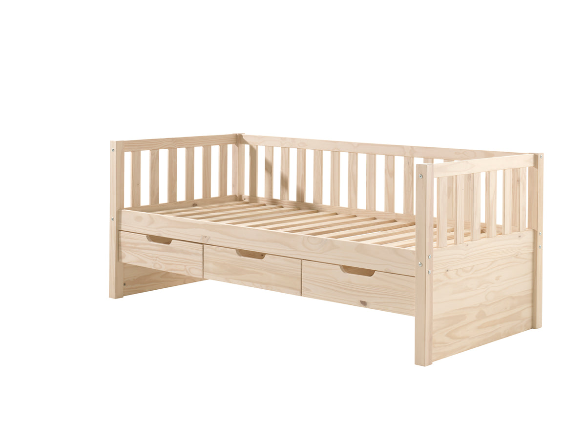 Vipack, Fritz, Bed 90x200cm, Milky Pine