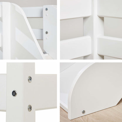 Hoppekids, ECO Dream, Loft Bed with Slide (Convertible) 90x200 cm, White