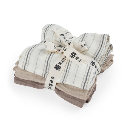 Zebra, Harsot 3-pack, Cream Stripe