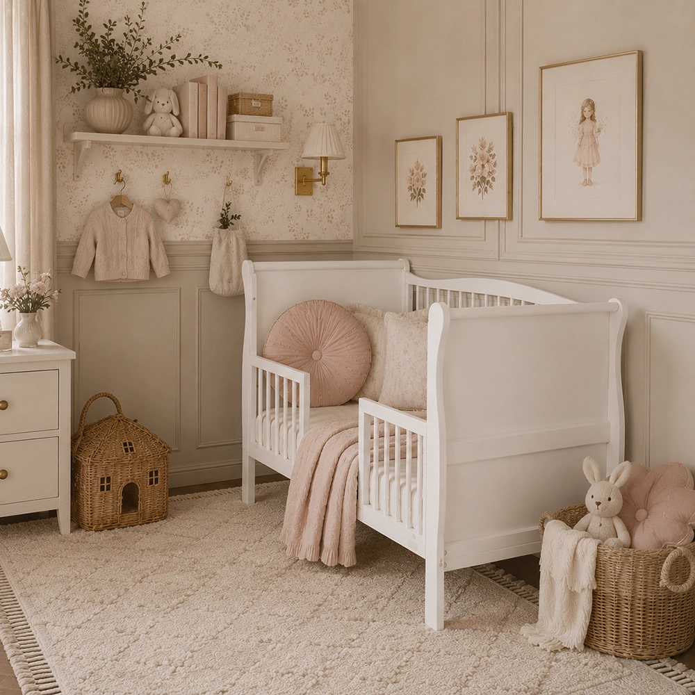 Woodies, Cot Noble 60x120 cm, White