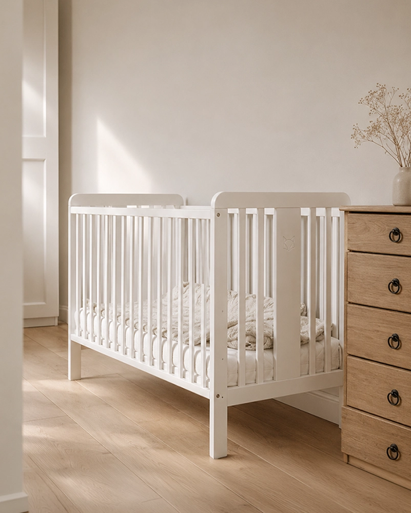Woodies, Cot Foxy, 60x120cm, White
