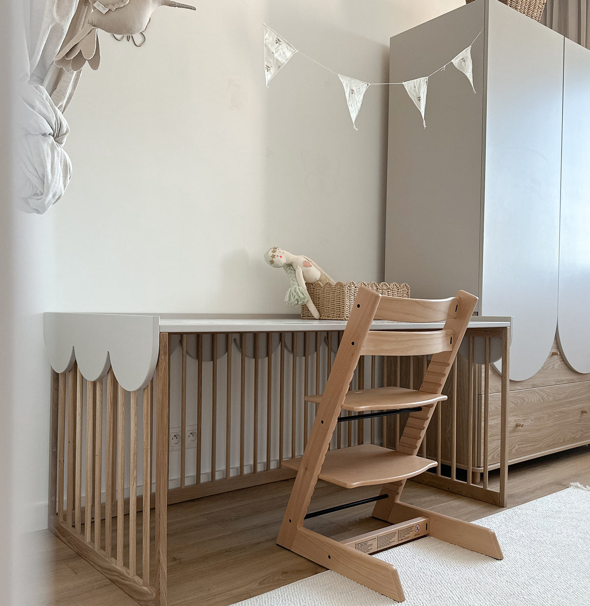 Wood Luck Design, Pinnasänky & Juniorisänky 3 IN 1, 70x140 cm, Bloom
