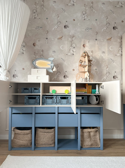 Wood Luck Design, Lipasto, Tweens Muted Blue