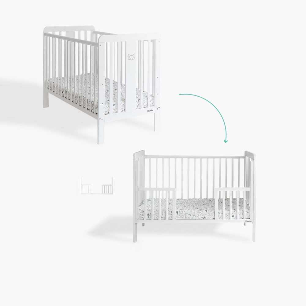 Woodies, Cot Foxy, 60x120cm, White