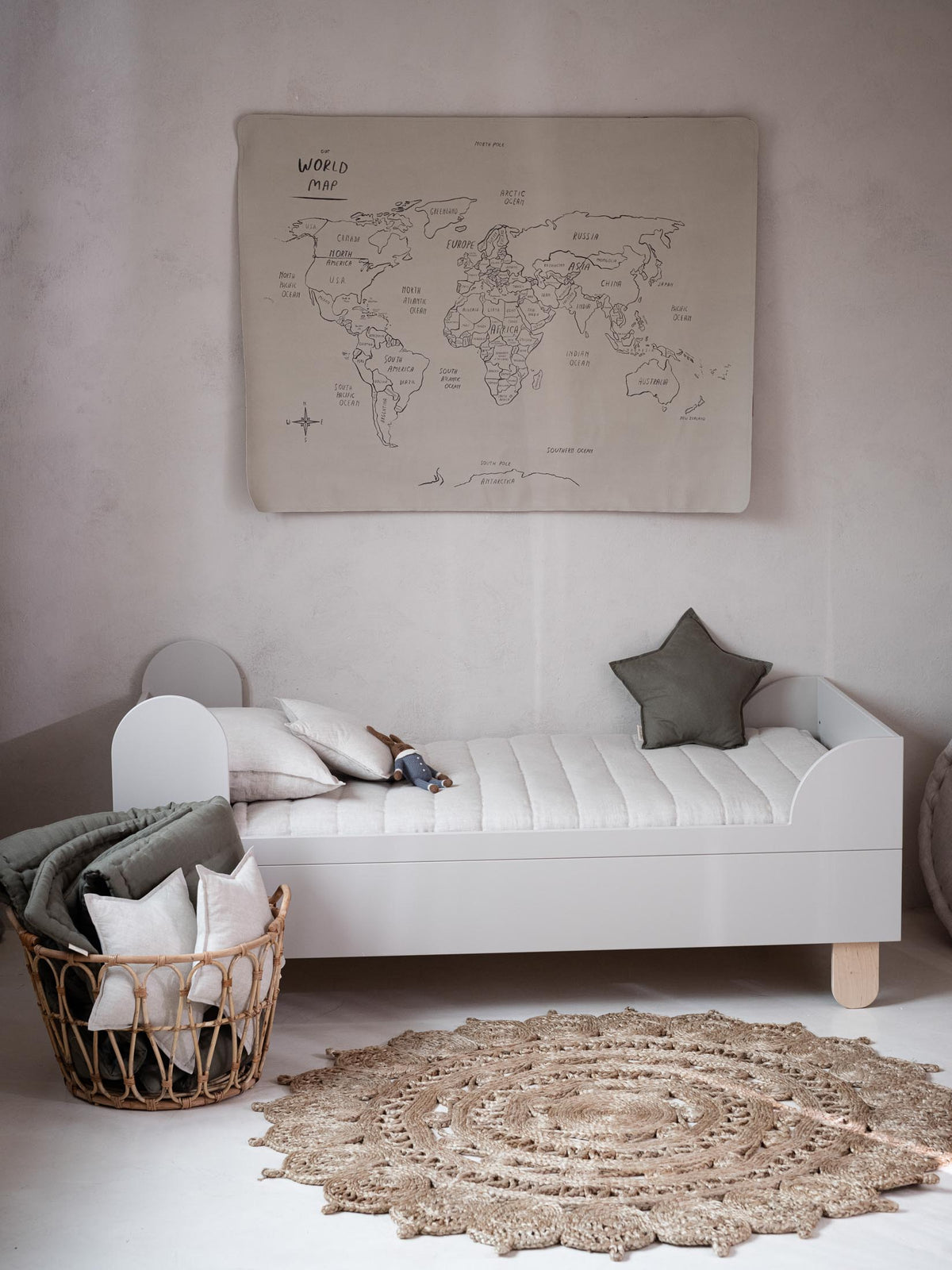 Wood Luck Design, Juniorisänky 80x160 cm, Basic Cashmere
