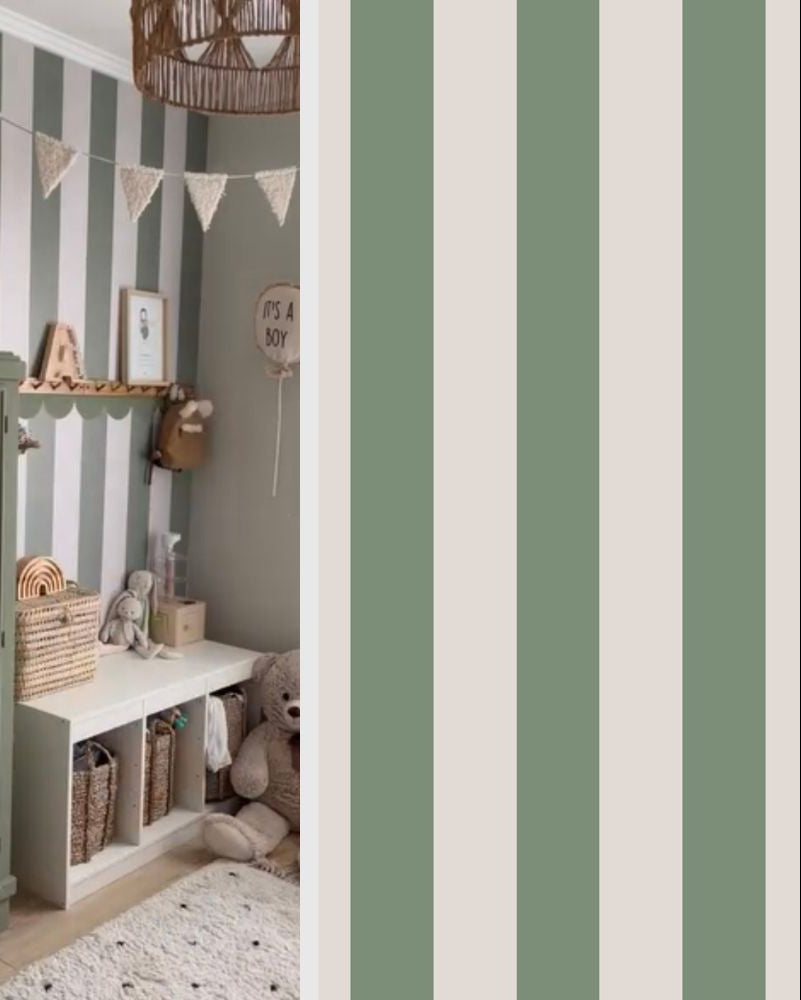 Portofino Stripes Green, Tapetti