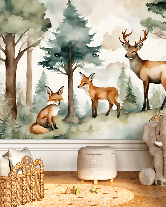 Photo wallpaper, Forest Animals
