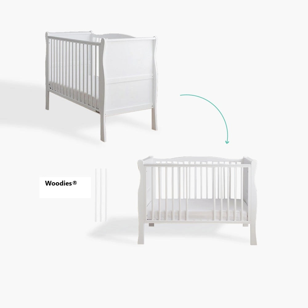 Woodies, Cot Noble 60x120 cm, White