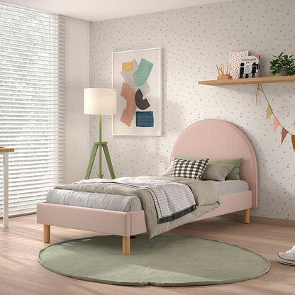 Vipack, Moon Bed 90x200, Boucle Pink
