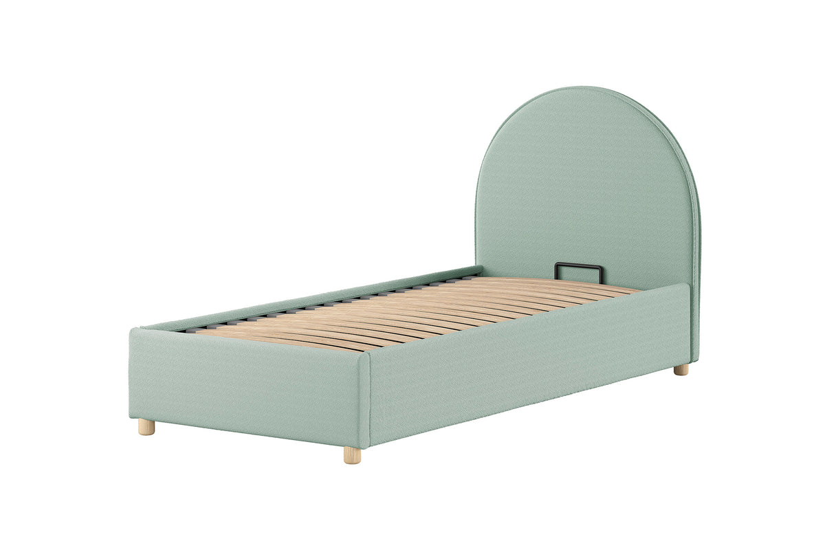 Vipack, Moon Bed&amp;Storage 90x200, Boucle Green