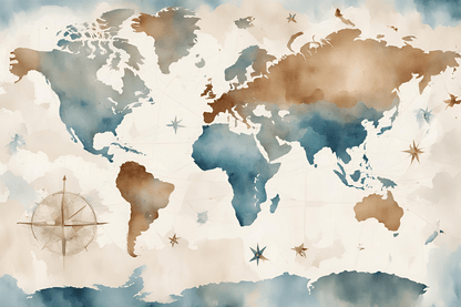 Photo wallpaper, World Map