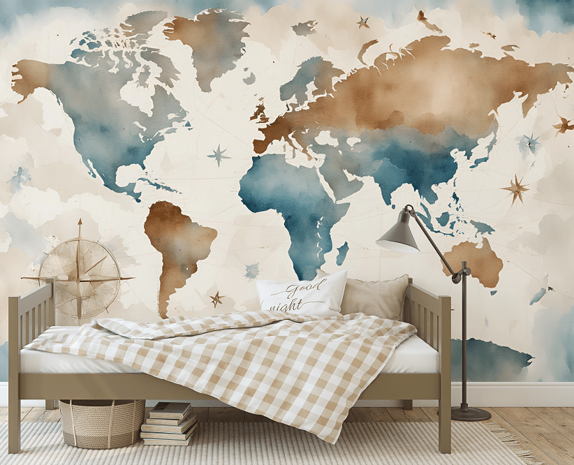 Photo wallpaper, World Map