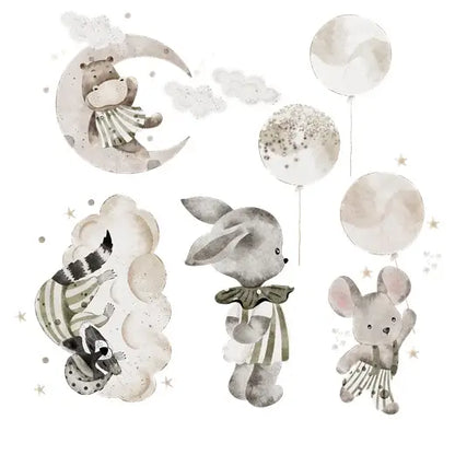 Seinätarra Setti 100x100 cm, Moon Dreamers