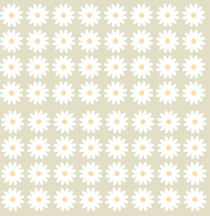 Wall sticker Set of 64, White Daisy
