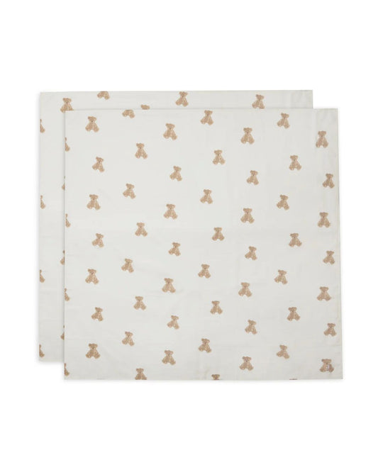 Jollein, Kapaloharso 2-pack, Teddy Bear, 115x115cm