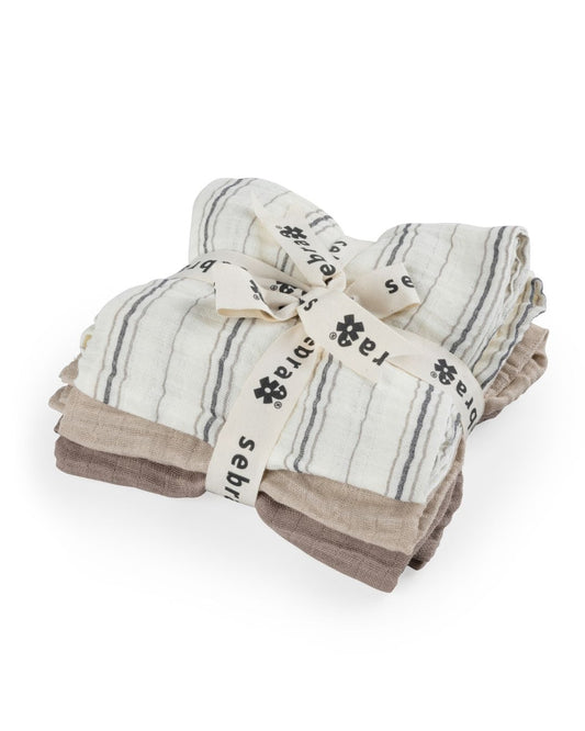 Sebra, Harsot 3-pack, Cream Stripe