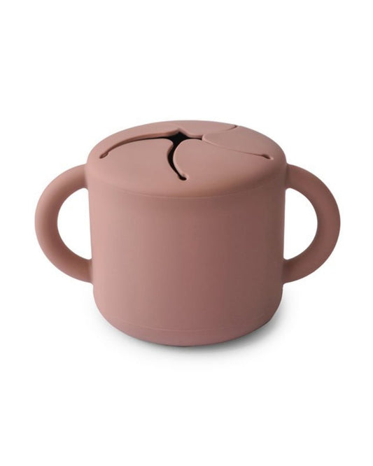 Mushie, Silikoninen Snack Cup, Cloudy Mauve