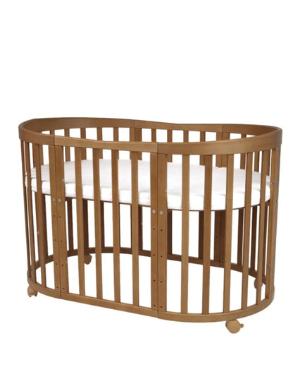 Waldin, Oval Pinnasänky 7in1 + Patja, Walnut